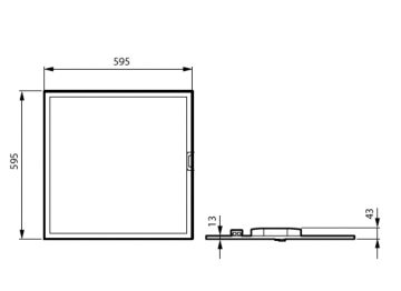 Dimension Drawing (without table) - RC330V 42S/940 SEIA W60L60 IA4 ELW3 MXO