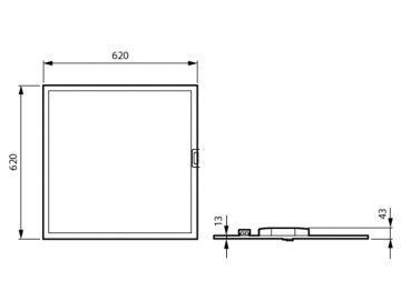 Dimension Drawing (without table) - RC332V 42S/940 SEIA W62L62 IA4 MXO