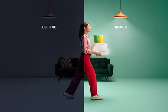 Exclusive SpaceSense™ light that turns on with movement