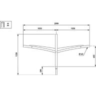 Dimension Drawing (without table) - JPP300 MBP-T 1000 60 RAL