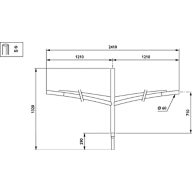 Dimension Drawing (without table) - JPP300 MBP-T 1200 60 RAL