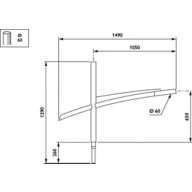 Dimension Drawing (without table) - JPP300 MBP-S 1000 60 RAL
