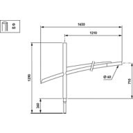 Dimension Drawing (without table) - JPP300 MBP-S 1200 60 RAL