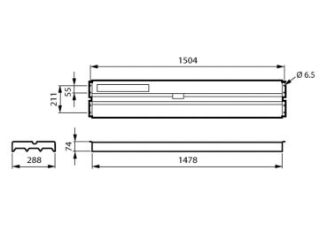 Dimension Drawing (without table) - BCS375 165S/840 PSD W29L148 WB-NB
