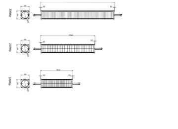 Dimension Drawing (without table) - Sqr Vertical PV panel 300Wp 43V BC