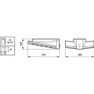 Dimension Drawing (without table) - BPP614 LED27/740 PSD SRN D9 SRG10 60/76P
