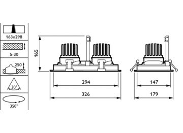 Dimension Drawing (without table) - GD622B 27S/830 PSU-E WB WH