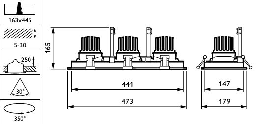 GD623B 27S/830 PSU-E WB WH