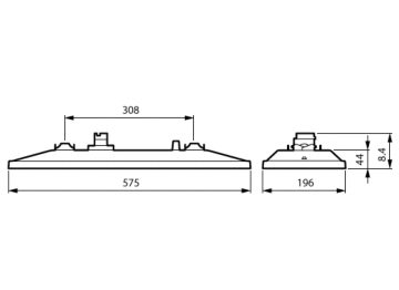 Dimension Drawing (without table) - SM515S 66S/840 DIA-VLC WB WH