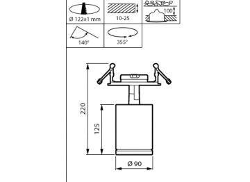 Dimension Drawing (without table) - ST770B 17S/830 PSU-E MB FG WH