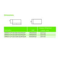 Dimension Drawing (without table) - SPARE BT LFP 12.8V 13.6Ah SOLAR EQUIP