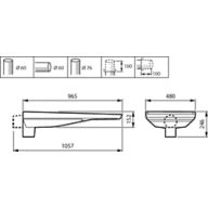 Dimension Drawing (without table) - VGP725 LED80-4S/730 HY DM10 DGR 76P 18A