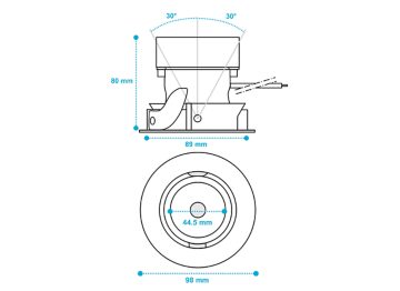 Dimension Drawing (without table) - TCARAD 17S/PC930 PSU-E HWB WH 90