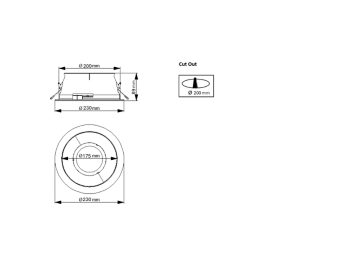 Dimension Drawing (without table) - TCGSRR 200 20S/930 OC PCC SIA-E U4 WH EW