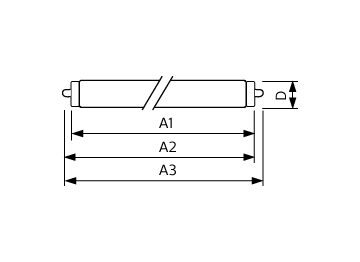  FA8 Tube, double-ended Frosted