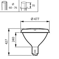 Dimension Drawing (without table) - BDP276 LED39-4S/740 II DW10 DDF1 SDM10 6