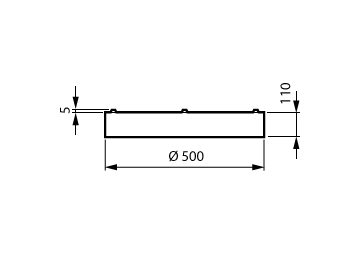Dimension Drawing (without table) - SM250C 37S/830 PSU O D500 WH