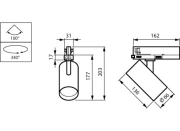 Dimension Drawing (without table) - ST704T 20S/PW930 PSU CLM30 WH