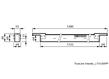 Dimension Drawing (without table) - RC536B 25S/930 PSD W5L113 SAPP W5-M/F BK