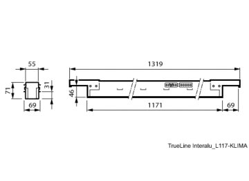 Dimension Drawing (without table) - RC536B 40S/940SRD W5L117KLIMA U4W3-M/FBK