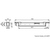 Dimension Drawing (without table) - RC536B 20S/930 SRD W5L61SAPP U4W3-M/F BK