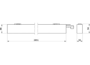 Dimension Drawing (without table) - SM530C 86S/940 SEIA LN U4 L2850 ALU