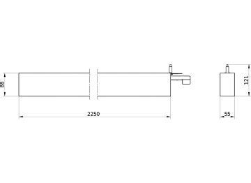 Dimension Drawing (without table) - SP530P 30S/930 DEIA LN SM2 L2250 BK