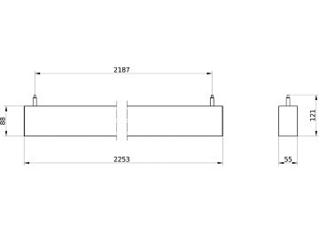 Dimension Drawing (without table) - SP533P 48S/940 DEIA SM2 L2250 ALU