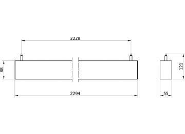 Dimension Drawing (without table) - SP530P 50S/940 SEIA U4 SM2 L2290 BK