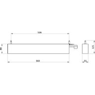 Dimension Drawing (without table) - SP533P 12S/930 PSD LE2 SM2 L570 WH