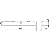 Dimension Drawing (without table) - SM530C 43S/TW9 SIA U4 L1450 ALU