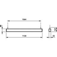 Dimension Drawing (without table) - SP531P 15S/940 PSD SM2 L1130 BK