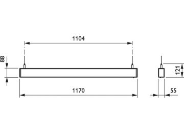 Dimension Drawing (without table) - SP532P 58S/TW9 SEIA U4 SM2 L1170 ALU