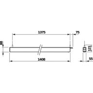 Dimension Drawing (without table) - SP532P 47S/940 PSD LE1 SM2 L1410 ALU