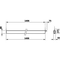 Dimension Drawing (without table) - SP532P 29S/930 PSD LF2 SM2 L1410 BK