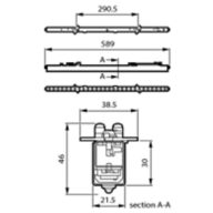 Dimension Drawing (without table) - RC710B 17S/840 PSD ELP3 W5 L60 BK