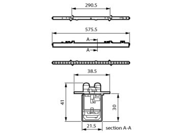 Dimension Drawing (without table) - RC710B 17S/840 PSED W5 L60 BK