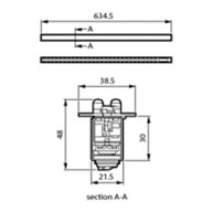 Dimension Drawing (without table) - RC710B 17S/840 SEIA IA4 W3 L60 BK