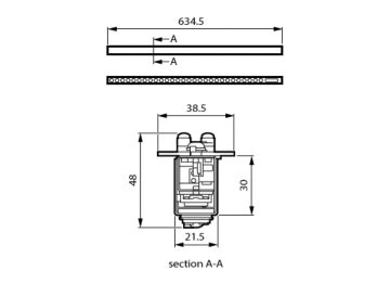 Dimension Drawing (without table) - RC710B 17S/840 SEIA IA4 W3 L60 BK
