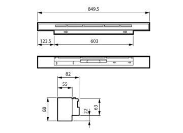 Dimension Drawing (without table) - WL532W 40S/930 DEIA SW L850 WH