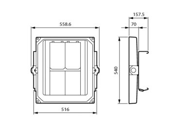 Dimension Drawing (without table) - BGP287 LED380/740 DM12 ALU D9 SRG C1KC5