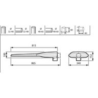 Dimension Drawing (without table) - BGP394 LED340-4S/740 II DM11 D9 48/60S P