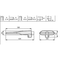 Dimension Drawing (without table) - BGP293 LED170-4S/740 II DM11 48/60S