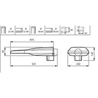Dimension Drawing (without table) - BGP291 LED60-4S/740 II DX10 BL1 D11 H07R