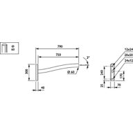 Dimension Drawing (without table) - JRB435 MBP 750 60 60 RAL