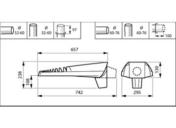 Dimension Drawing (without table) - VGP703 40 4S 830 24V III DM10 42/60S