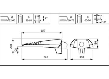 Dimension Drawing (without table) - VGP704 80 4S 740 48V III DM10 42/60S
