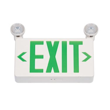 2 - 1W LED Combo, green letters, 2 - 1W LED remote capable