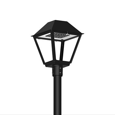 Hadco VintageView LED post top, no panels, square roof