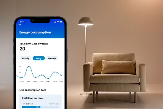 Wattmetru integrat care monitorizează consumul de energie